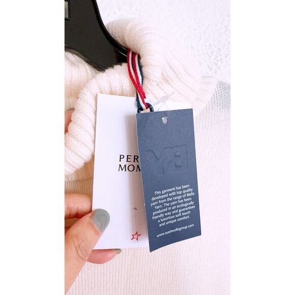 Perfect Moment Ski Sweater II in Snow White & Red Orange Rainbow XL - Picture 5 of 9